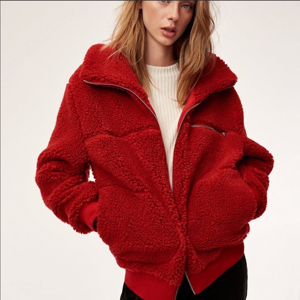 Aritzia Wilfred Free Teddy Bomber